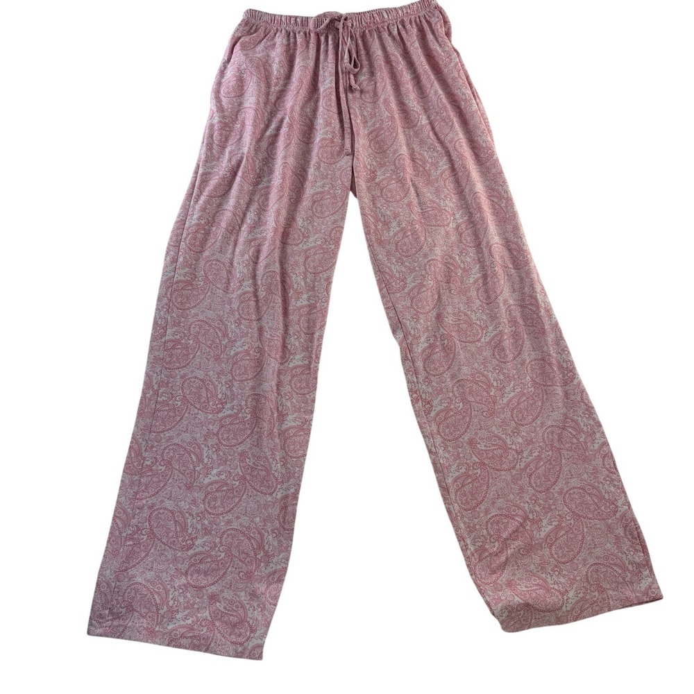 Loti Pink Paisley Elastic Waist Soft Lounge Pants Medium